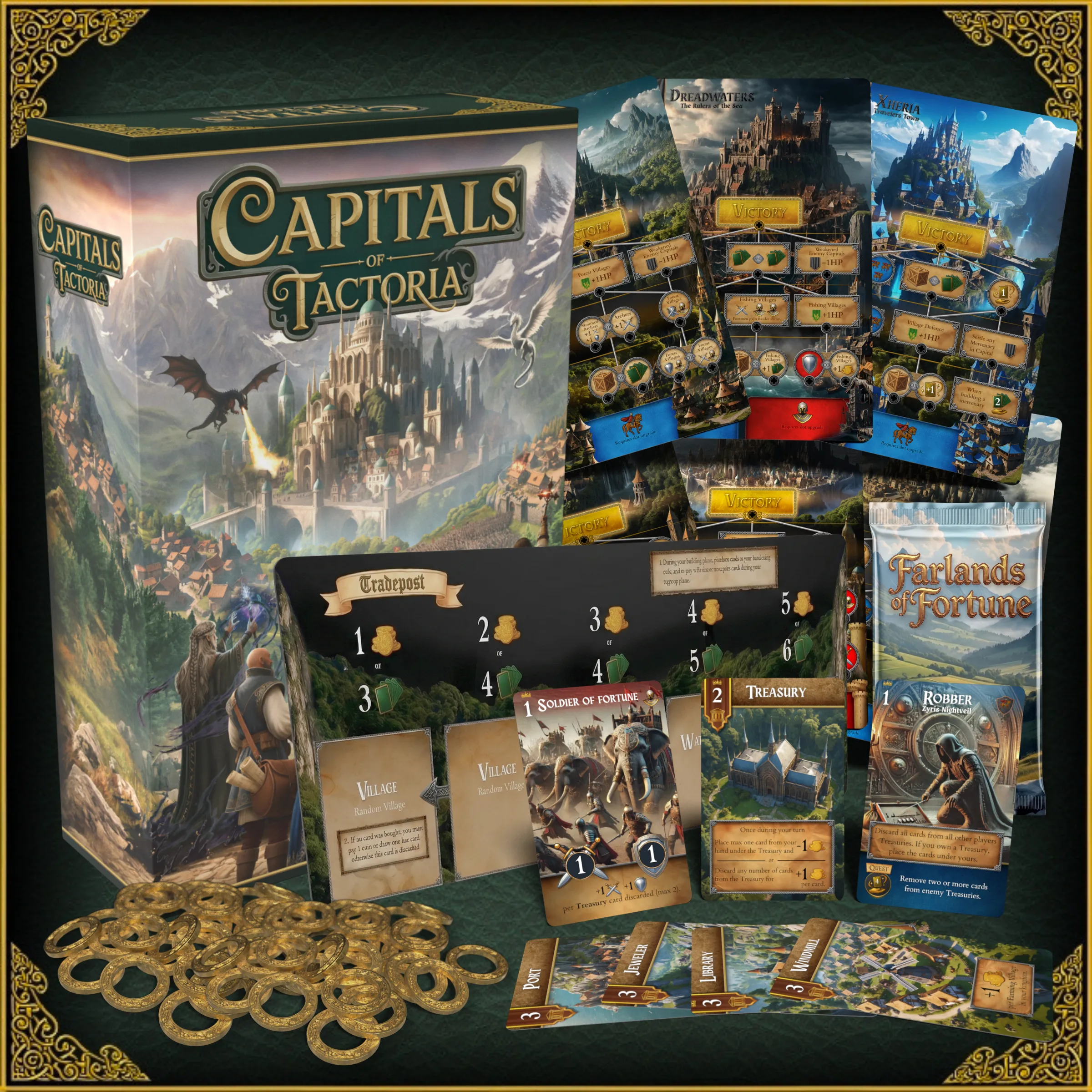 Capitals of Tactoria box and component spread