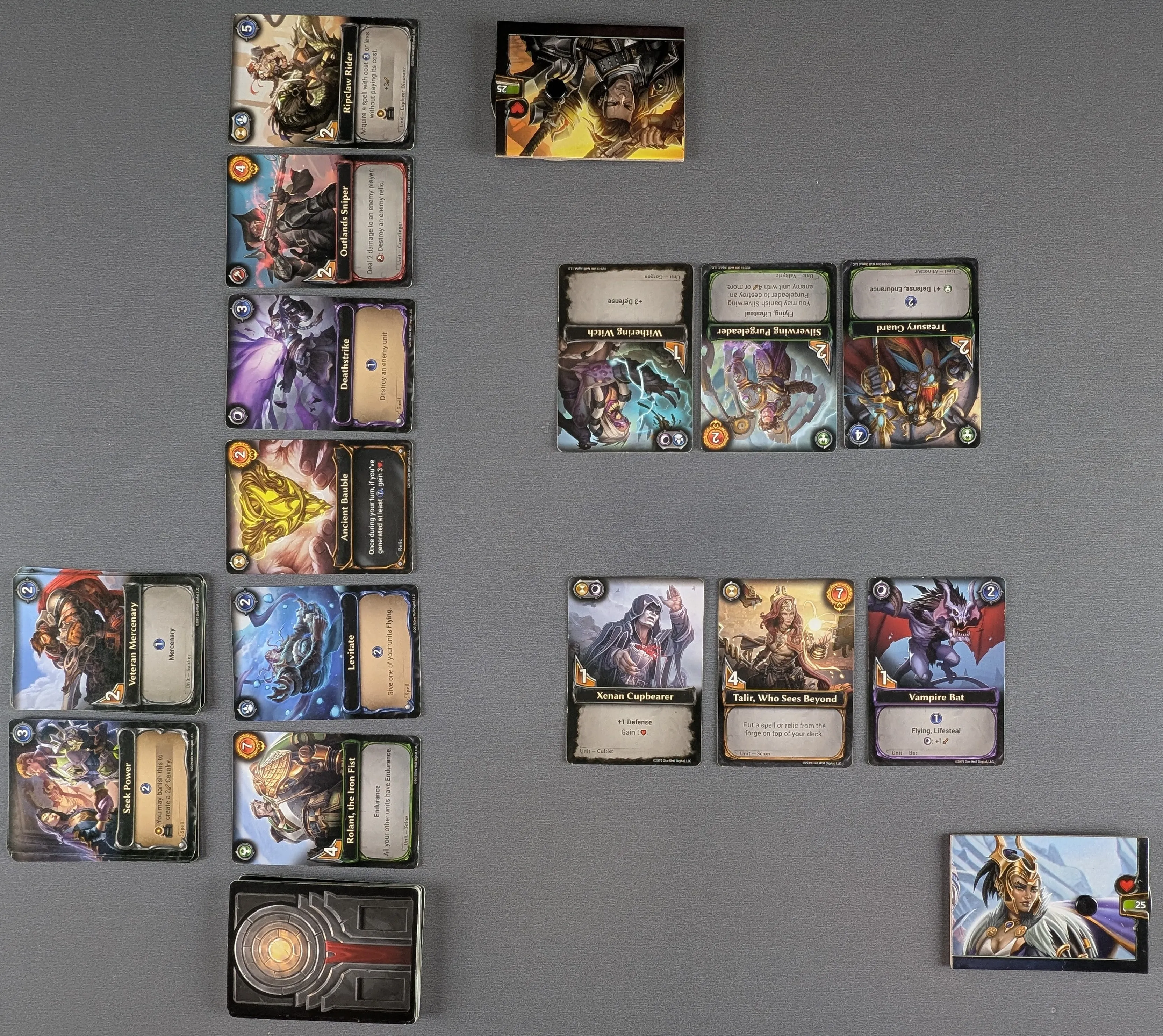 An attack resolving across the table in Eternal: Chronicles of the Throne