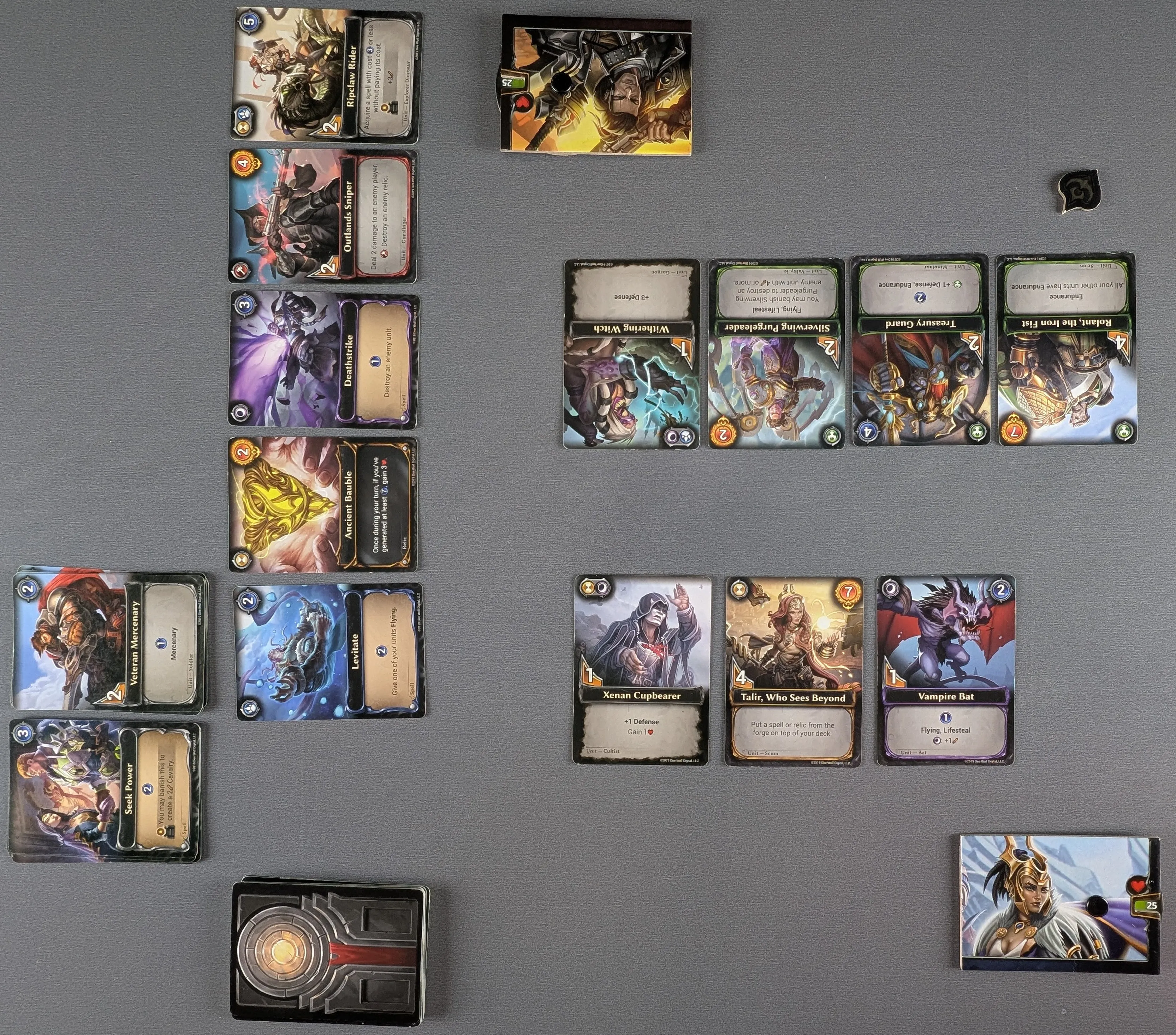 Late-game board in Eternal: Chronicles of the Throne